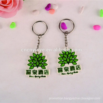 Custom forest advertising rubber promotional pvc keyring